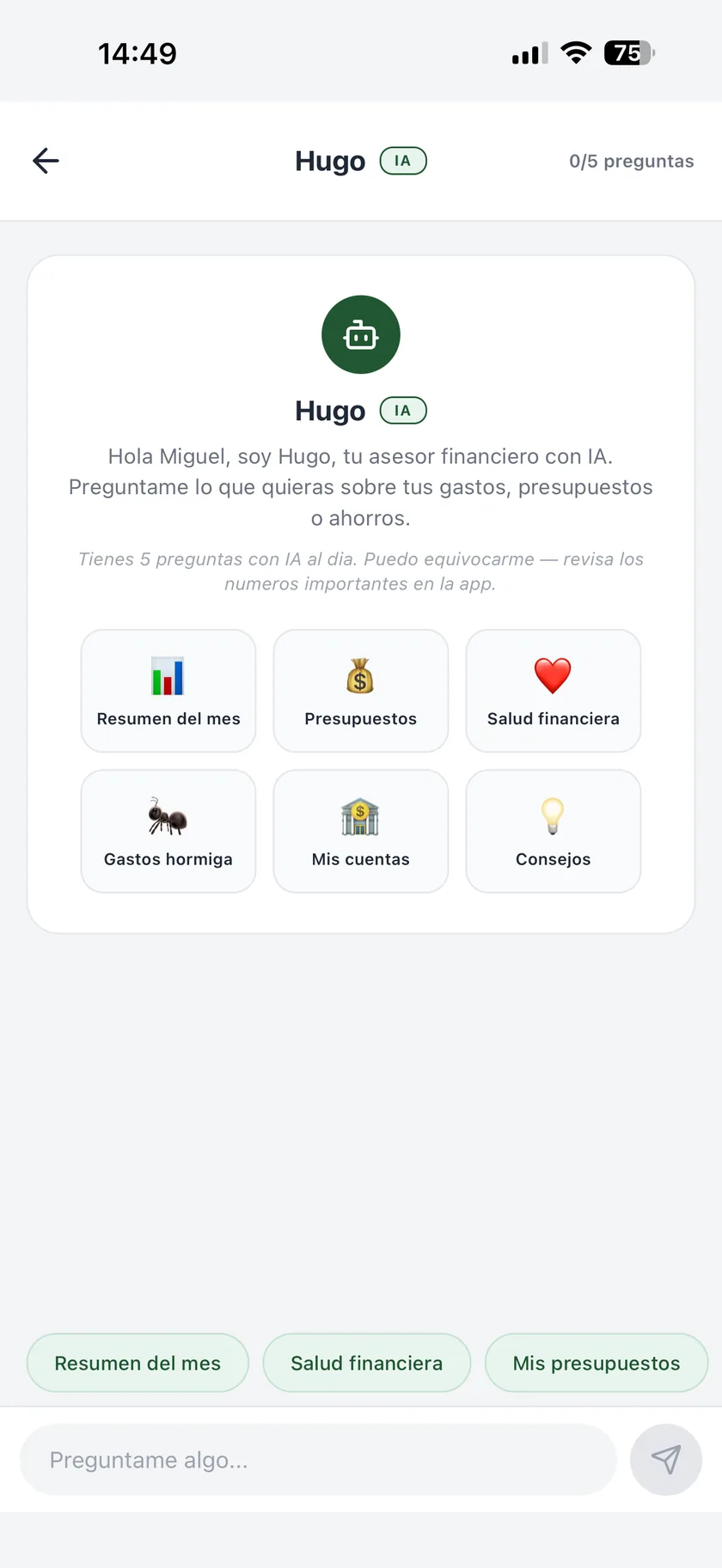 Hugo, el asesor financiero con IA de Finno